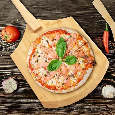 Pizza Peel 16  L X 12  W Natural Bamboo Pizza Board For Baking Homemade Pizza  • $19.77