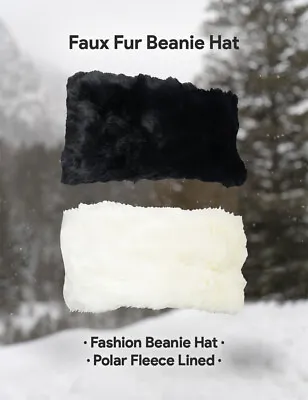£5.89 • Buy Luxury Faux/Fake Fur Ladies Winter HeadBand Ear Warmers Ski Hat Fleece Lined NEW
