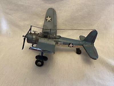 1942 F4U Corsair Metal Model Airplane WWII WW2 Gull Wing Plane Fighter • $28