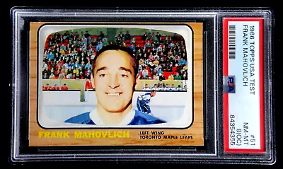 Frank Mahovlich 1966 Topps Usa Test Hockey Card #51 Psa 8 Oc Nm-mt Maple Leafs • $139.50