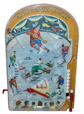 Marx Championship Hockey ~ Canadians Vs North Stars 1971 Bagatelle Pinball Game • $56.21