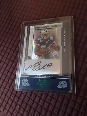 2005 Playoff Preview Ticket Green Auto /25 #152 Marion Barber III • $50