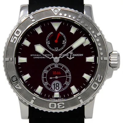 Ulysse Nardin Marine Diver 263-33-3/95 42mm Brown Steel Auto 2YEARWARRANTY#I3062 • $3845