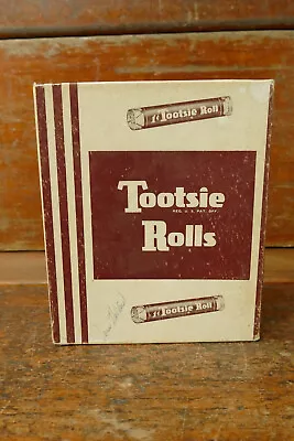 Vintage 1950 Original Tootsie Rolls 120 Count Display Box Tootsie Roll Pop Candy • $24.95