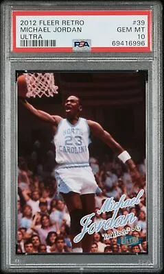 Michael Jordan 2012 Fleer Retro Ultra Basketball Card #39 Graded PSA 10 • $119