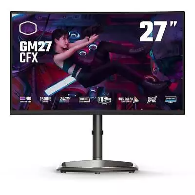 Cooler Master 27  Curved VA Gaming Monitor 240Hz FHD FreeSync • $649.95