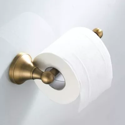 £16.74 • Buy Toilet Roll Holder Without Cover Antique Brass Bathroom Paper Flybath