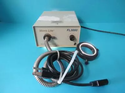 MicroLite Microscope Illuminator Light Source Model FL3000 W/Ring Working Tested • $36.99