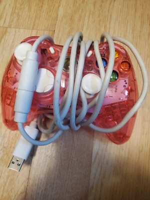 $12 • Buy Microsoft Xbox 360 Rock Candy Gamepad See Thru Controller Pink  TESTED & WORKS