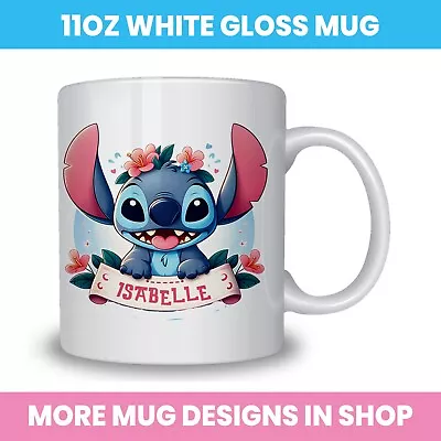 Personalised Stitch Mug Any Name Coffee Tea Cup Drink Mug 11oz • £8.99