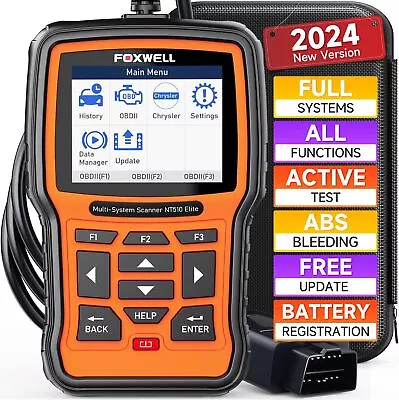 FOXWELL NT510 Elite OBD2 Scanner Fit For BMW Full System SRS DPF TPMS Reset Tool • $142.99