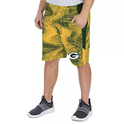 Zubaz NFL Men's Green Bay Packers Static Shorts With Side Panels • $32