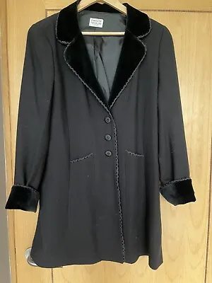 Caroline Charles Black Coat  Size 16 • £40