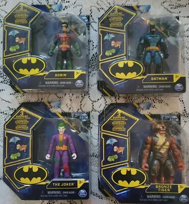 $31.99 • Buy BRAND NEW Spin Master Batman The Joker, Robin, Bronze Tiger, Batman, LOT OF 4