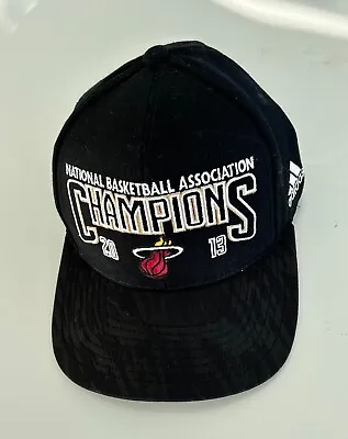 Miami Heat Adidas 2013 NBA Champions Cap Hat SnapBack WADEJAMESBOSH BASKETBALL • $23