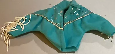 1993 Barbie Western Stampin’ Turquoise Jacket   #10927 • $2.99