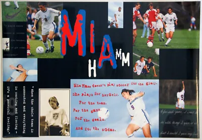 US Women's Soccer MIA HAMM SUPERSTAR 1995 Vintage Original Nike 23x35 POSTER • $99.99
