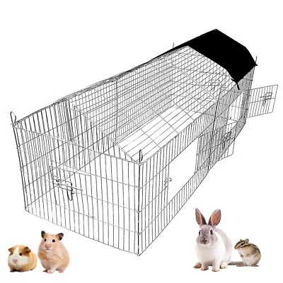 1.8m Pet Rabbit Run Play Pen Guinea Pig Playpen Chicken Puppy Cage Hutch UKED • £26.89