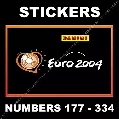 Panini Euro 2004 Stickers Numbers 177 To 334 • £1.25