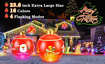 24  PVC Ball For Christmas Party Holiday Garden Yard Indoor Outdoor Decoration • £19.99