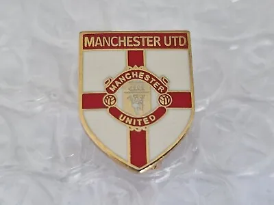Manchester United Classic Shield Small Pin Badge MUFC Man Utd Man U Rare Vintage • £9.90