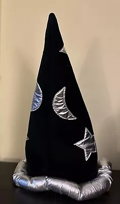 Celestial Wizard Sorcerer BLACK & SILVER Pointed Magical Witch Hat • $13