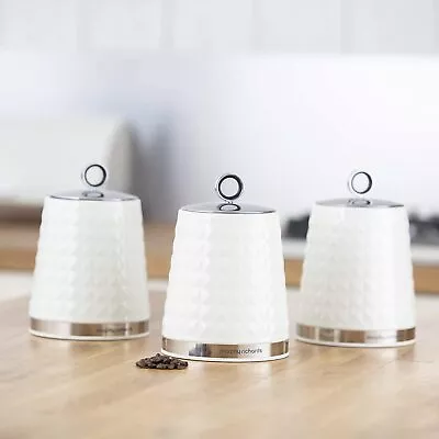 Morphy Richards Dimensions Set Of 3 Round Kitchen Storage Canisters In 3 Colours • £36.99