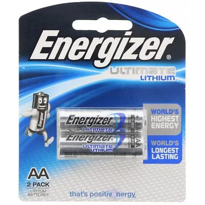 Energizer Ultimate Lithium AA Batteries 1.5V 2 Pack L91BP2T • $15.95