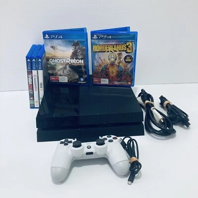 $269.95 • Buy Sony PlayStation 4 PS4 1TB Black Console Bundle + White Controller, 5 Games