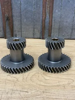 Lot Of 2 Industrial Machine Steampunk Pulley Gear Cog Robot Salvage Lamp Base￼ • $28.99