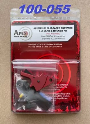 Apex Tactical Flat Faced Forward Set Trigger Kit Red For S&W M&P 1.0 Centerfire  • $175.75