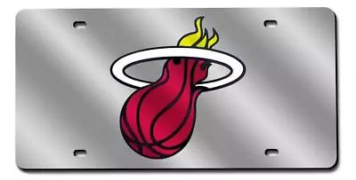 Miami Heat Silver Laser Cut License Plate [NEW] NBA Car Truck Auto Frame Tag • $24.95