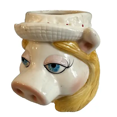VTG Sigma Miss Piggy Ceramic Mug Cup Jim Henson Muppet Imprinted Tastesetter 3D • $8.50