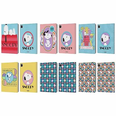OFFICIAL PEANUTS SNOOPY DECO DREAMS LEATHER BOOK WALLET CASE FOR APPLE IPAD • £24.95