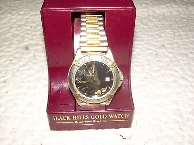 Vintage Black Hills Gold Eagle Mens Watch • $25