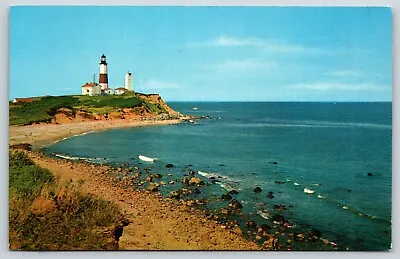 Montauk Point And Lighthouse Montauk NY Postcard Coastline Long Island • $6.25