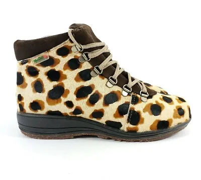 Martino Of Canada Calf Skin Cheeta Print Boots Womens Size 7.5 M VTG 064206 42 • $29.99