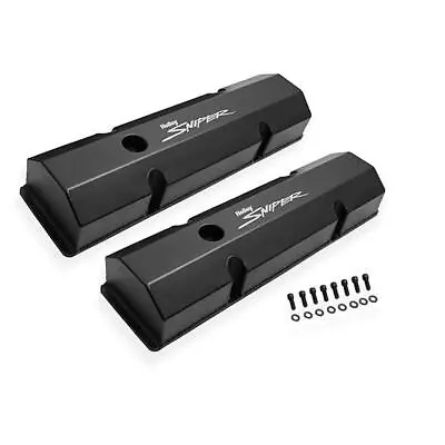 Holley Sniper 890010B Fabricated Valve Covers 1958-86 SBC Black • $175.95