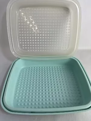 Vintage Tupperware Marinade Container Mint Green #1295 Season & Serve Lid #1294 • £19.28