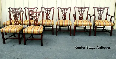 63075 Set Of  8  Mahogany Dining Room Chairs  2 Arm Chairs 6 Side Chairs • $1125