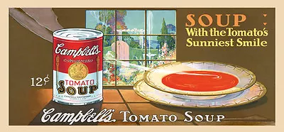 Food Campbells Tomato Soup Kitchen Poster Repo FREE S/H In USA • $16.84