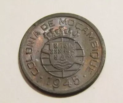 Mozambique 1945 50 Centavos Au Bronze Coin • $29.99