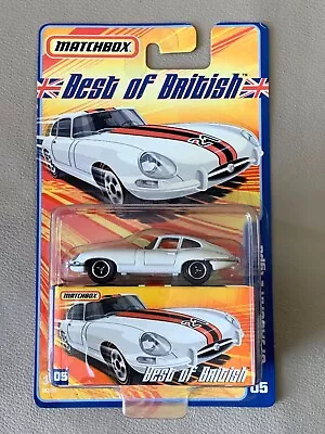 Matchbox BEST OF BRITISH '61 JAGUAR E-TYPE #05 White Coupe ~NEW & NICE~ • $22.12