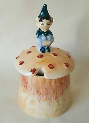 Babbacombe Pottery Lidded Pixie Preserve Jam Pot Torquayware Pot Elf Pot Pixie • £9.99