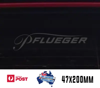 2x Pflueger Fish Boat Windscreen Windshield Decal Sticker 200mm BLACK • $11