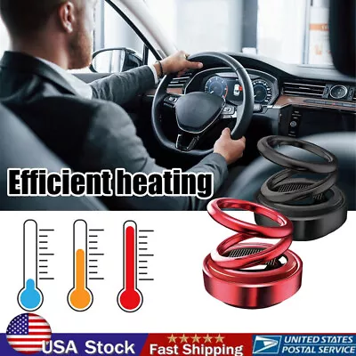 Mini Portable Kinetic Heater Auto Rotating Double Ring Solar Heater For Car US👍 • $8.99