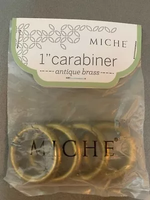 Miche Antique Brass (qty 4) 1  Carabiners NIB • $14.99