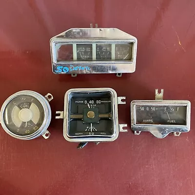 Gauge Cluster Lot (4) Fuel Oil Temperature Gauge For 1950 1951 1952 Dodge Desoto • $34.99