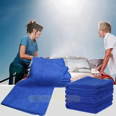 10x Microfiber Cleaning Cloth Gym Glass Towel Rag Car Polishing No Scratch Auto • $8.69