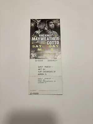 Mayweather Vs Cotto & Canelo Vs Mosley Full Ticket Receipt 5/5/2012 • $49.99